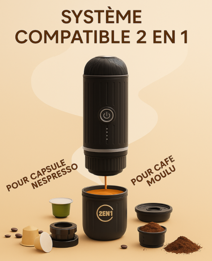 Cafetière pour capsule et moulu